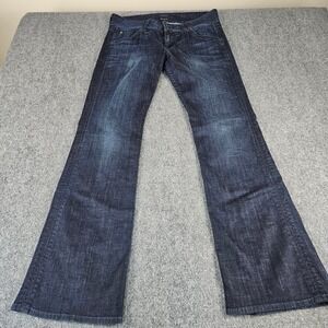 Hudson Jeans Womens 30 Bootcut Dark Wash Denim Blue Made in USA Union Jack Logo